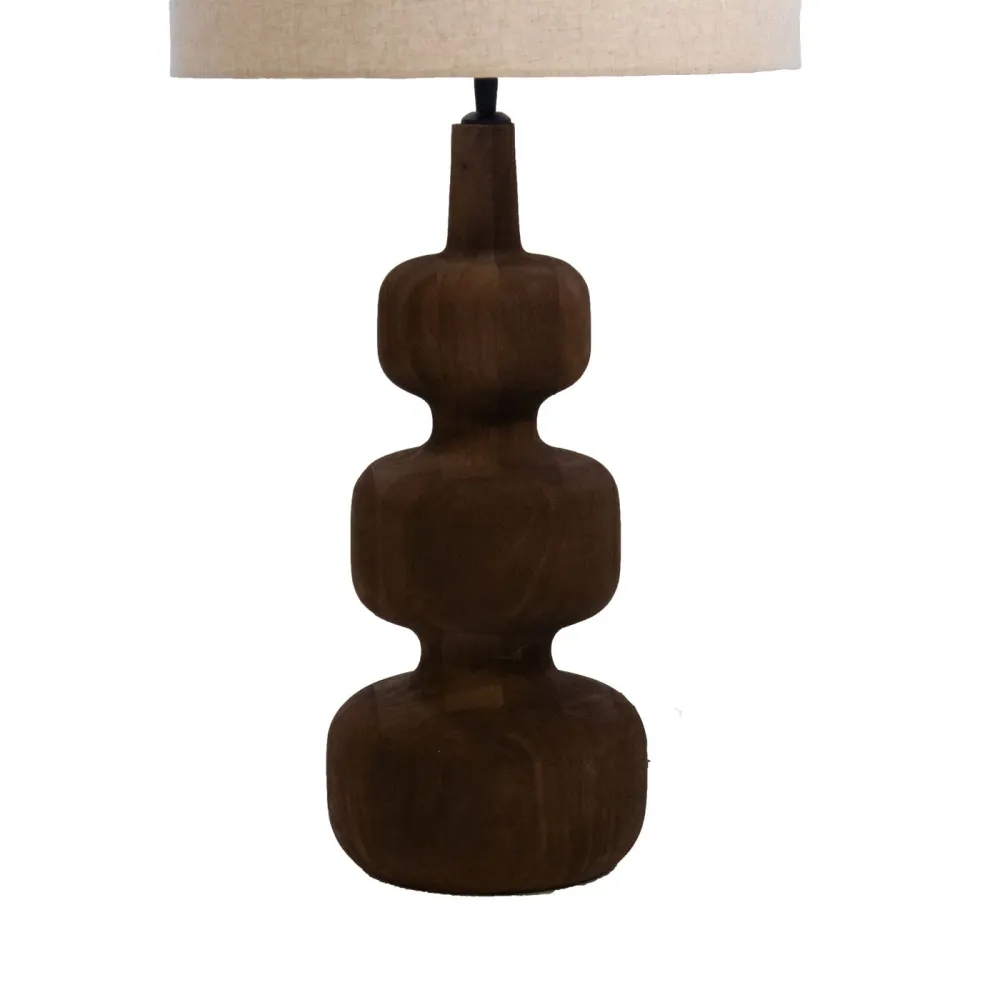 Giga Meubel Tafellamp Andrea - Bruin/Beige