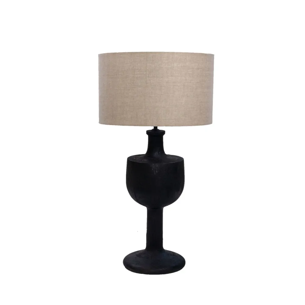 Giga Meubel Tafellamp Greta - Zwart/Beige
