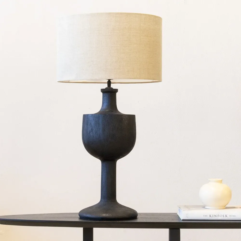 Giga Meubel Tafellamp Greta - Zwart/Beige