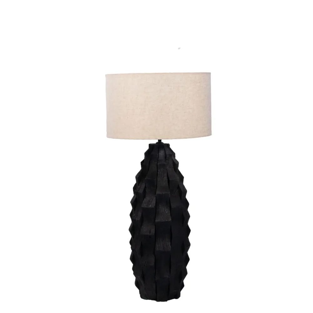Giga Meubel Tafellamp Matteo - Zwart/Beige