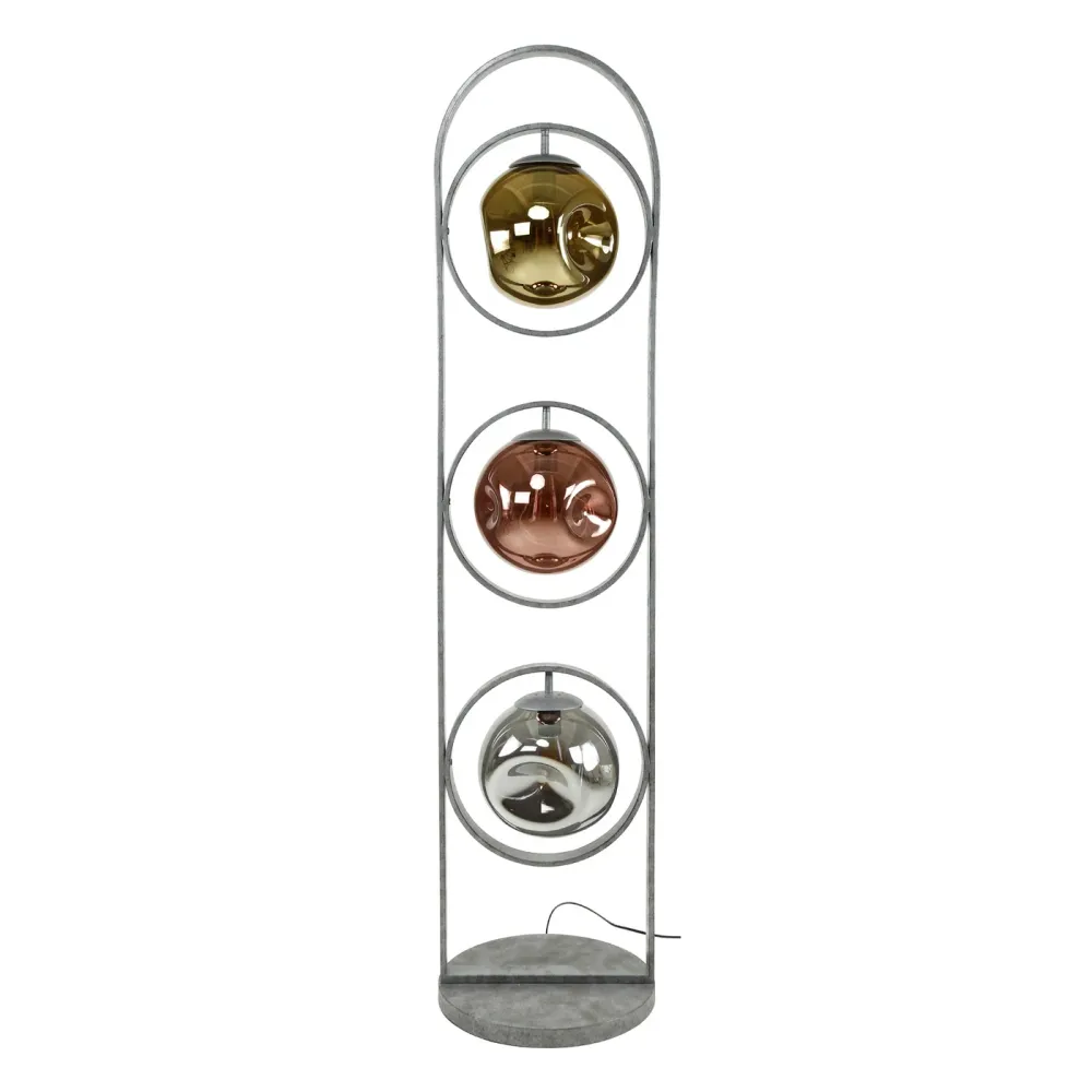 Giga Meubel Vloerlamp Stellar - Zilver Metaal - 37x160x37cm