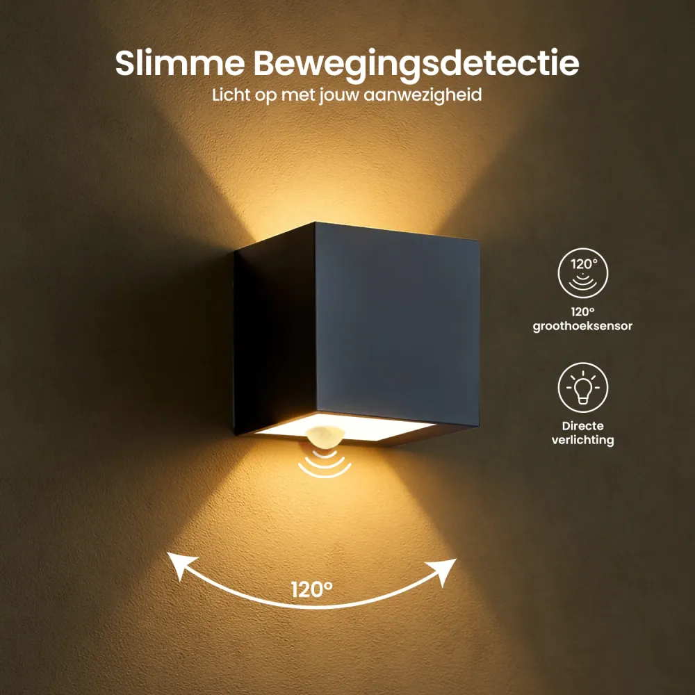 Goliving buitenlamp met bewegingssensor – Zwart