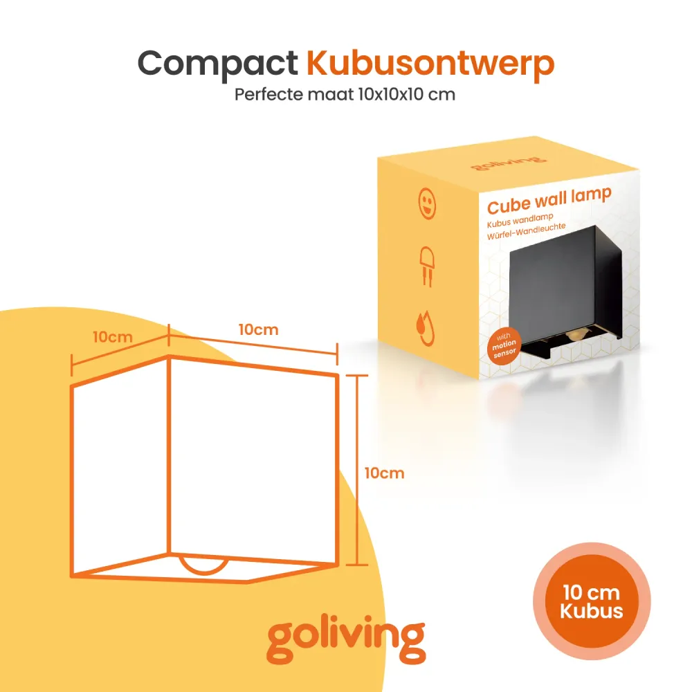 Goliving buitenlamp met bewegingssensor – Zwart