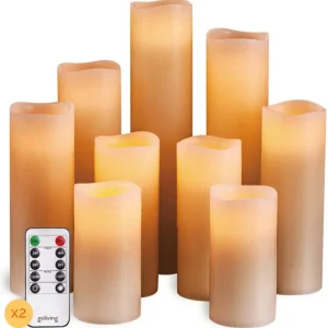 Goliving Led Kaarsen Met Afstandsbediening - Set van 9