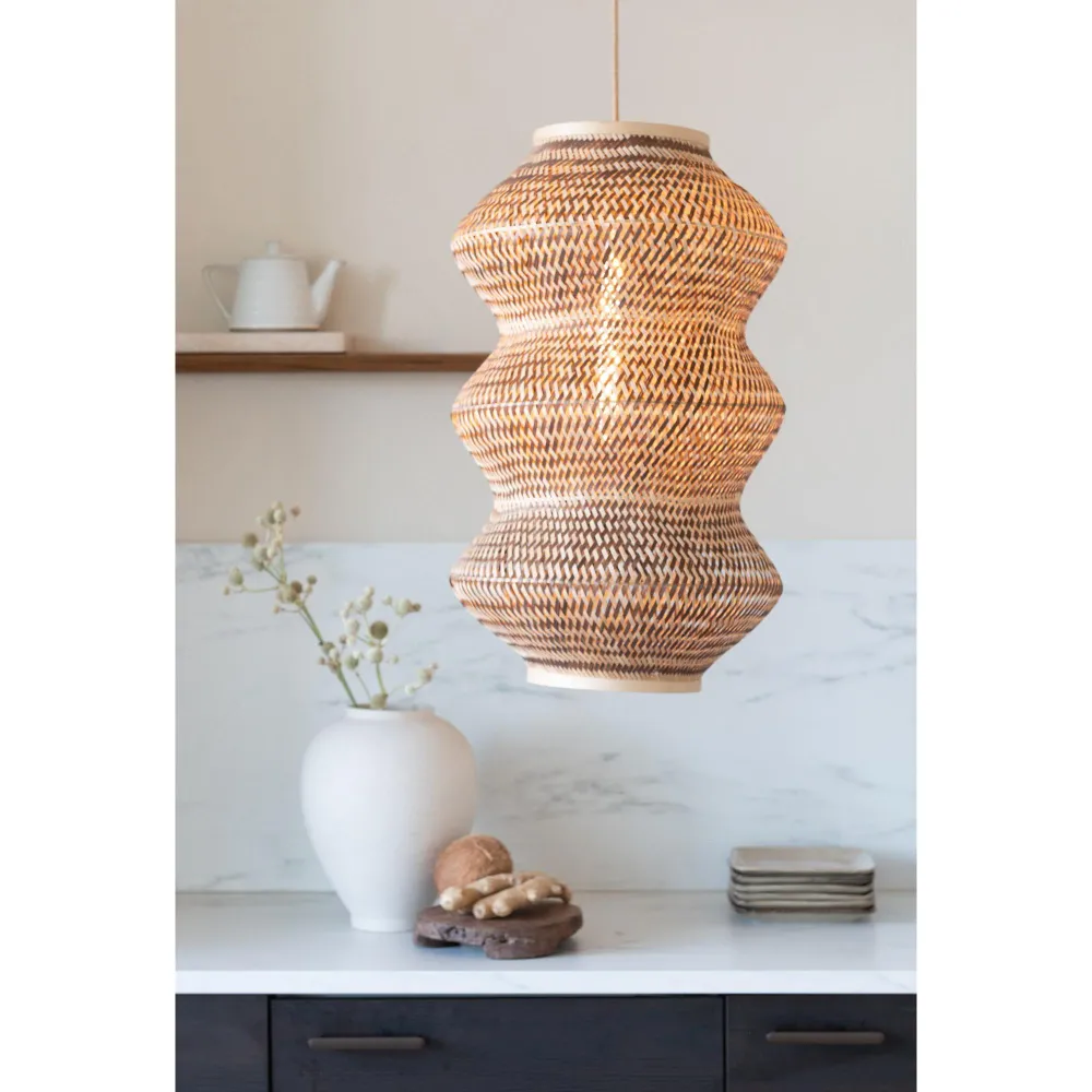 GOOD&MOJO hanglamp BARBADOS - bruin - Ø40cm GOOD & MOJO