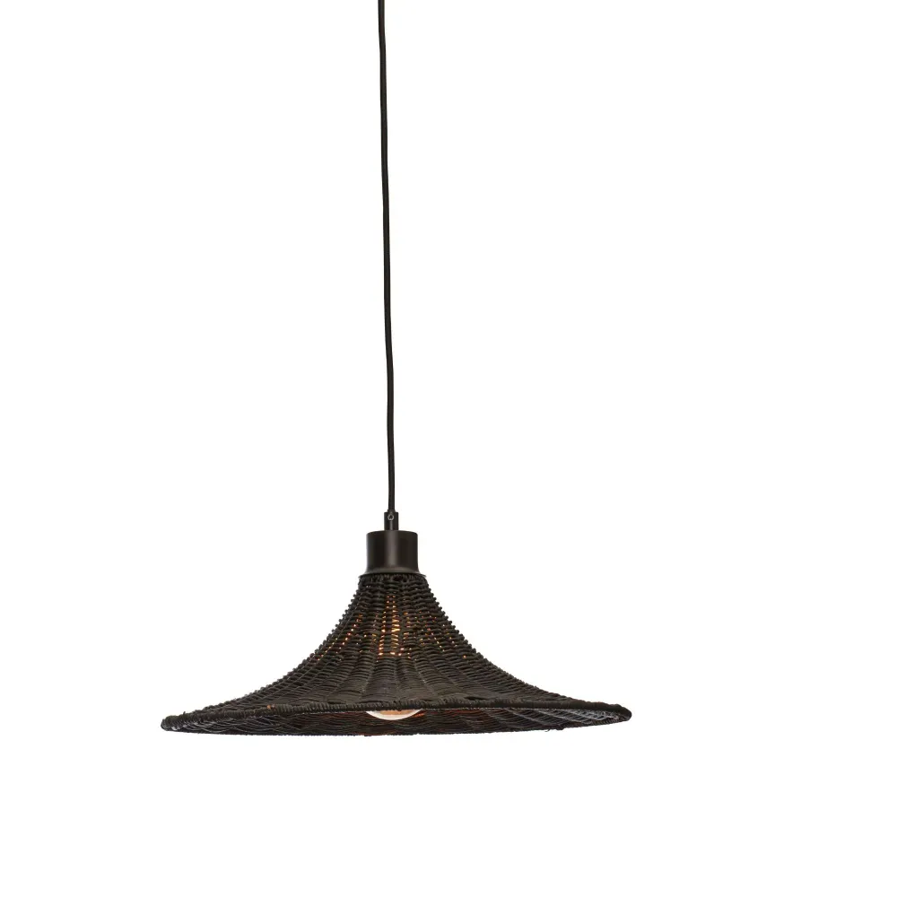 GOOD&MOJO hanglamp Borabora - zwart - Ø40cm GOOD & MOJO