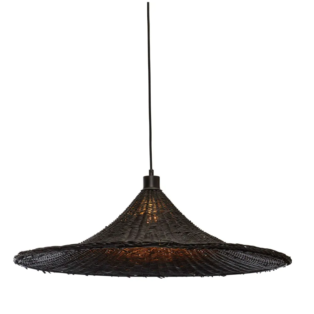 GOOD&MOJO hanglamp Borabora - zwart - Ø70cm GOOD & MOJO