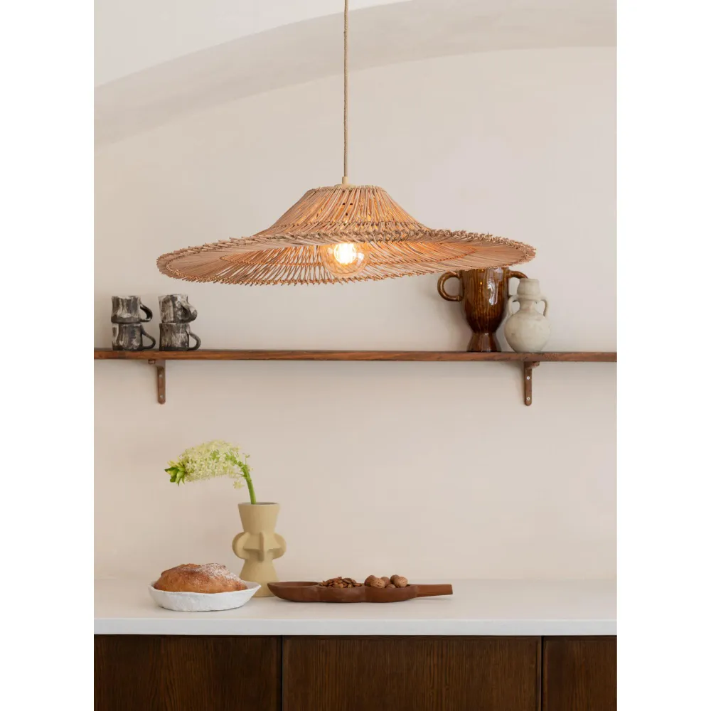 GOOD&MOJO hanglamp CANCUN - bruin - Ø70cm GOOD & MOJO