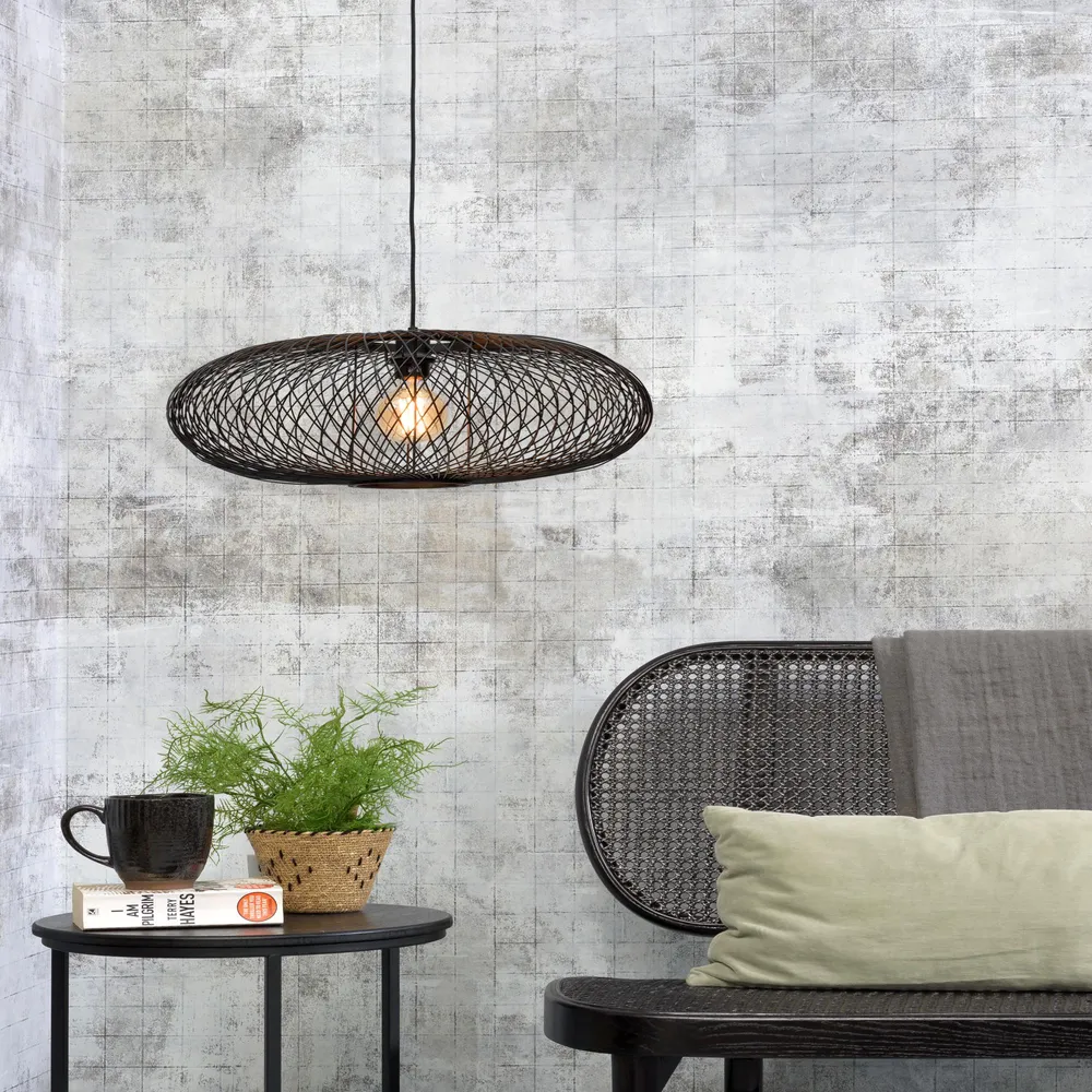 GOOD&MOJO hanglamp Cango - zwart - Ø60cm GOOD & MOJO