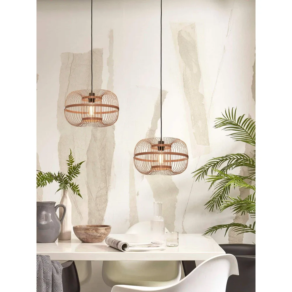 GOOD&MOJO hanglamp Hokkaido - bruin - Ø25cm GOOD & MOJO