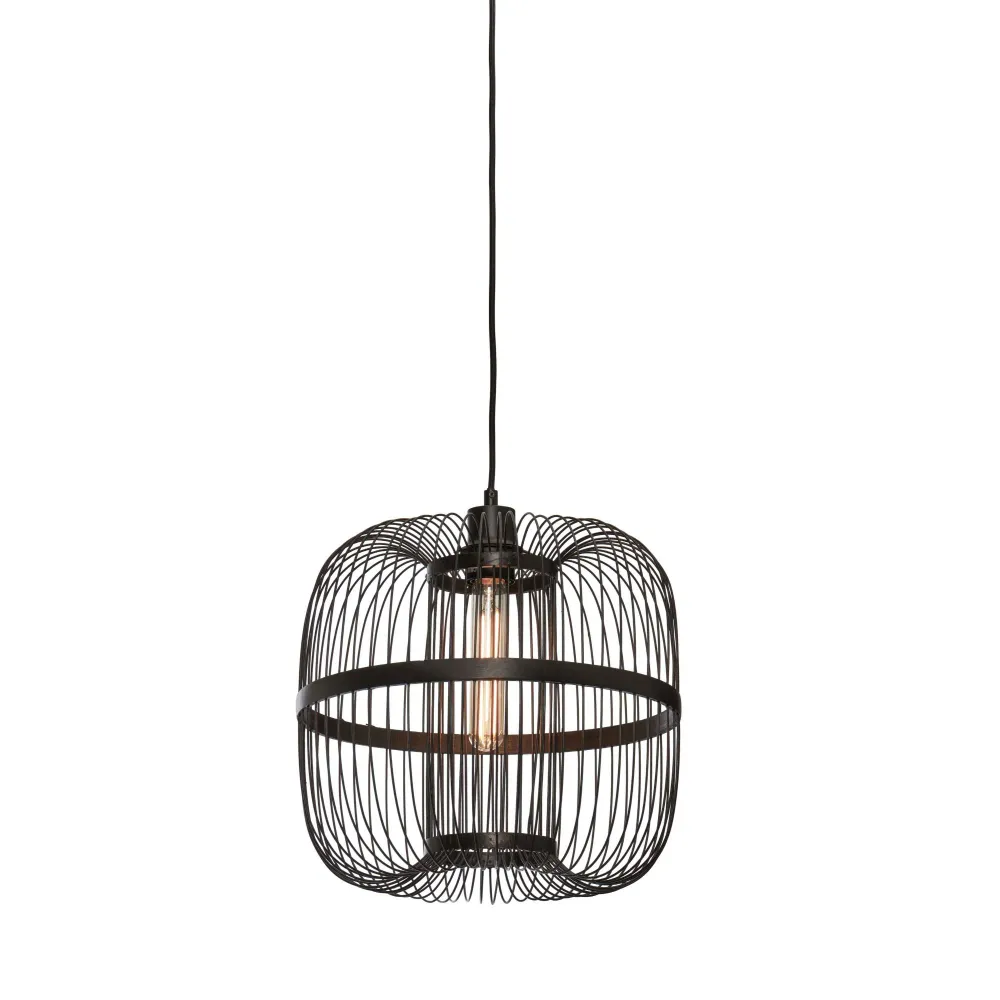 GOOD&MOJO hanglamp Hokkaido - zwart - Ø25cm GOOD & MOJO
