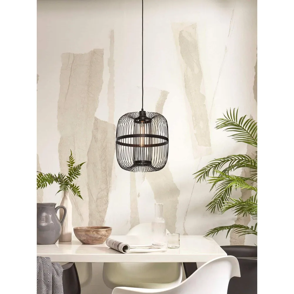 GOOD&MOJO hanglamp Hokkaido - zwart - Ø25cm GOOD & MOJO