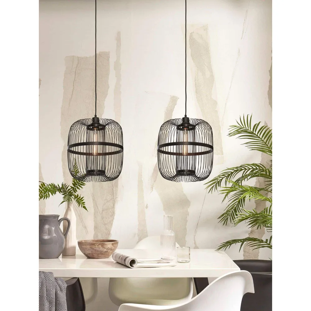 GOOD&MOJO hanglamp Hokkaido - zwart - Ø25cm GOOD & MOJO