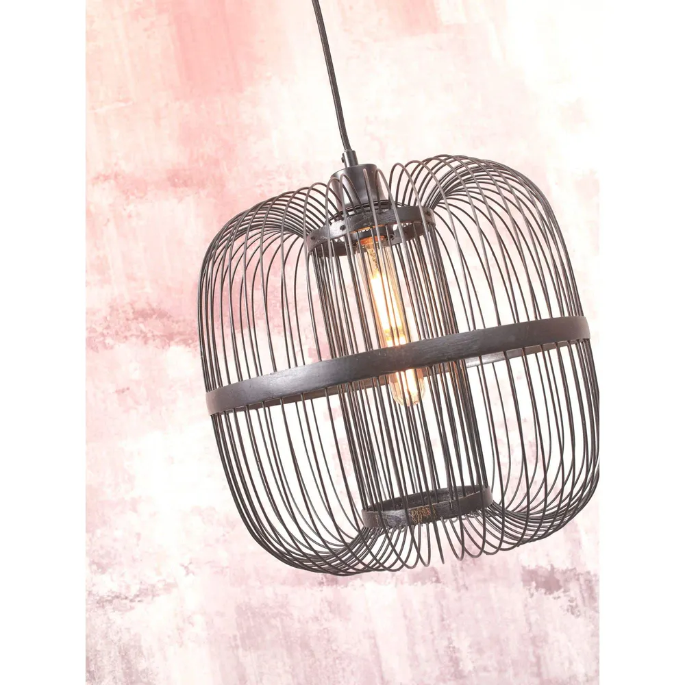 GOOD&MOJO hanglamp Hokkaido - zwart - Ø25cm GOOD & MOJO