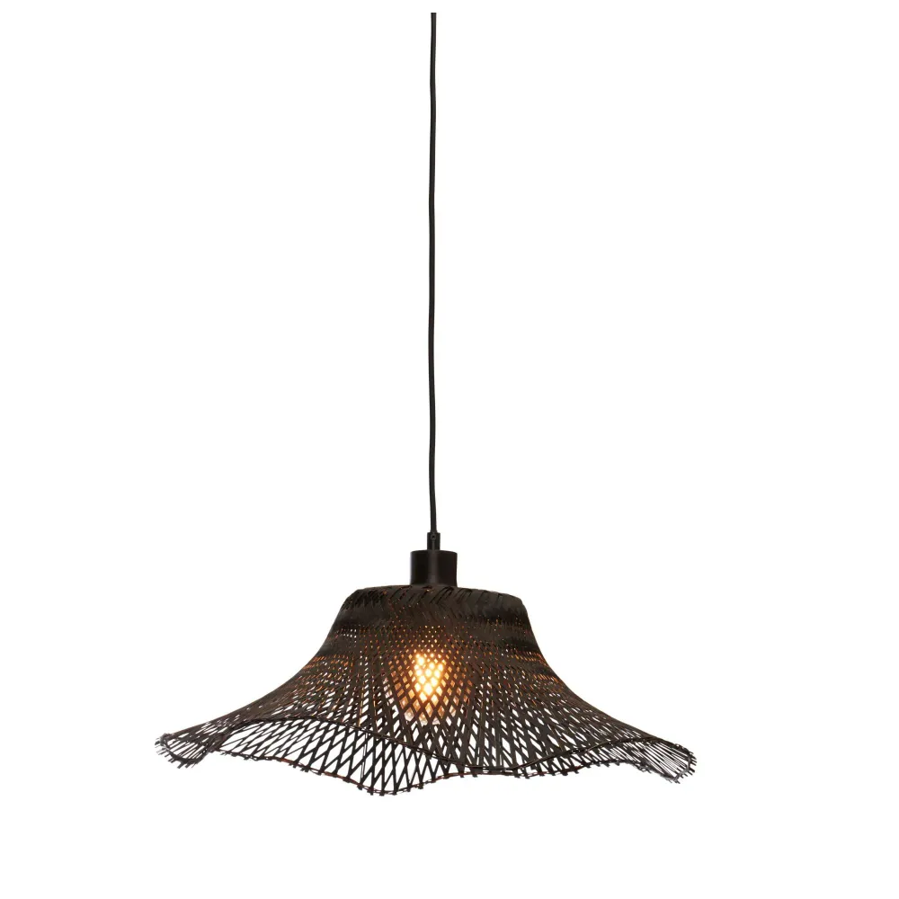 GOOD&MOJO hanglamp Ibiza - zwart - Ø50cm GOOD & MOJO