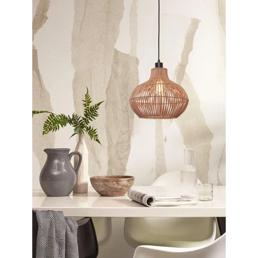 GOOD&MOJO hanglamp Kalahari - bruin - Ø42cm GOOD & MOJO