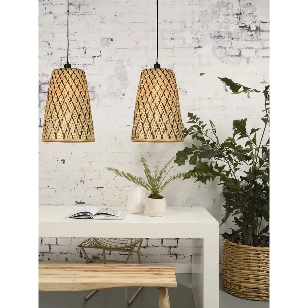 GOOD&MOJO hanglamp Kalimantan - bruin - Ø34cm GOOD & MOJO