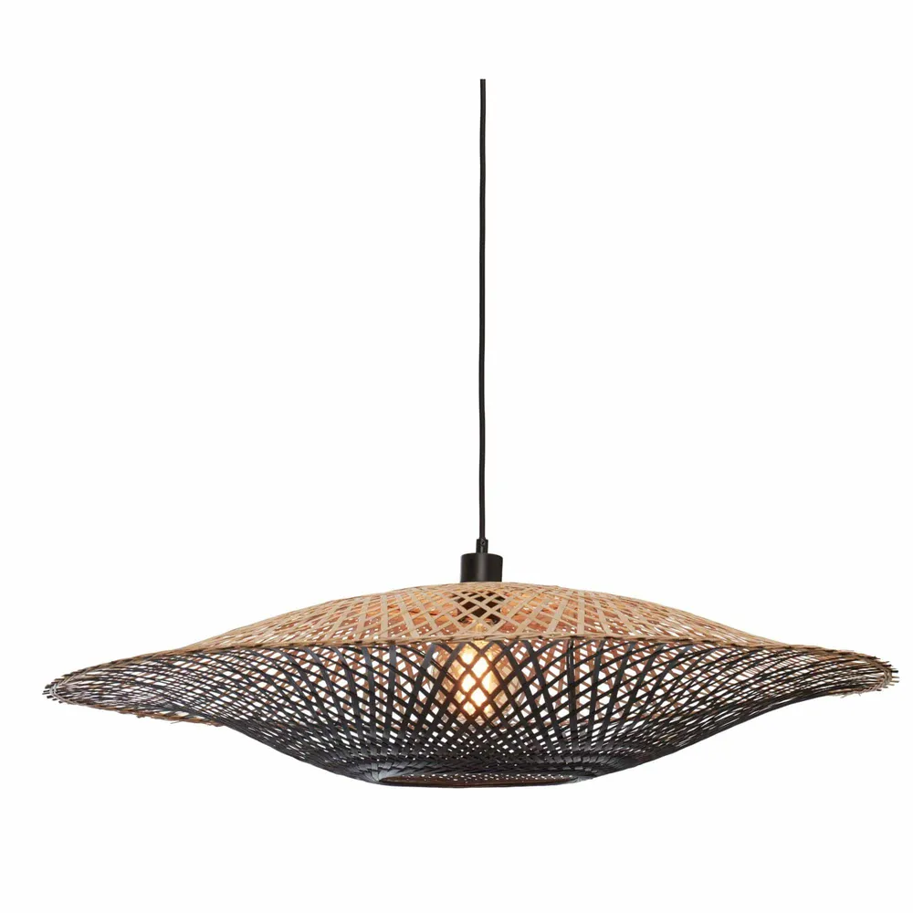 GOOD&MOJO hanglamp Kalimantan - zwart - Ø44cm GOOD & MOJO