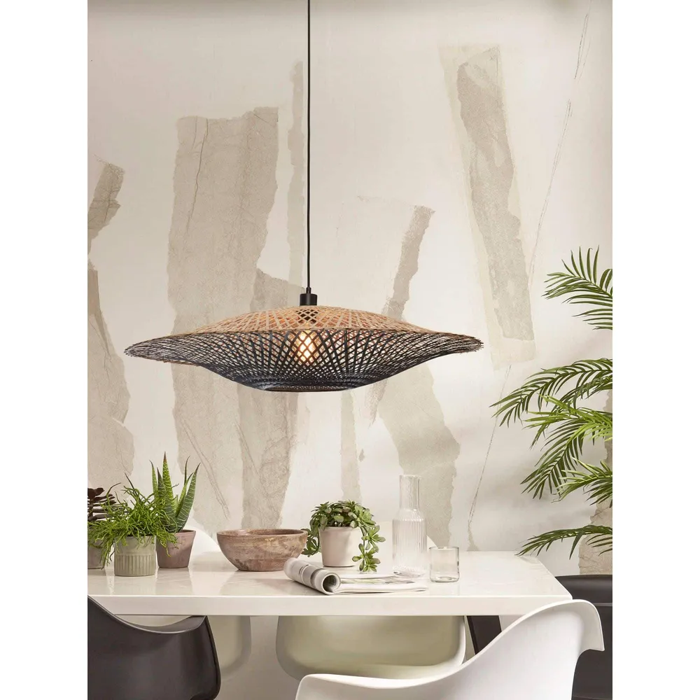 GOOD&MOJO hanglamp Kalimantan - zwart - Ø44cm GOOD & MOJO