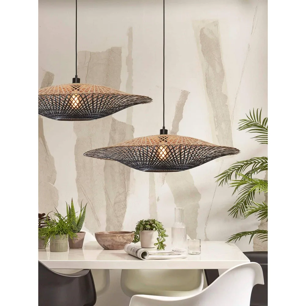 GOOD&MOJO hanglamp Kalimantan - zwart - Ø44cm GOOD & MOJO