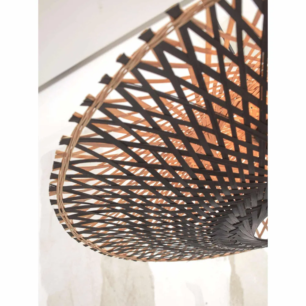 GOOD&MOJO hanglamp Kalimantan - zwart - Ø44cm GOOD & MOJO