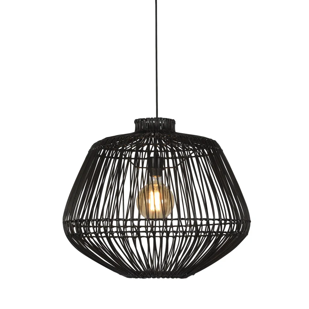 GOOD&MOJO hanglamp Madagascar - zwart - Ø60cm GOOD & MOJO