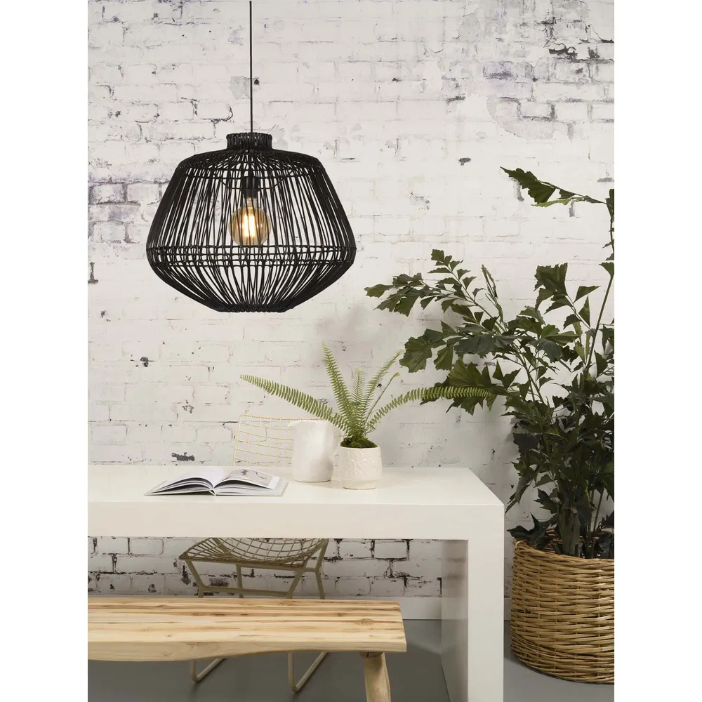 GOOD&MOJO hanglamp Madagascar - zwart - Ø60cm GOOD & MOJO