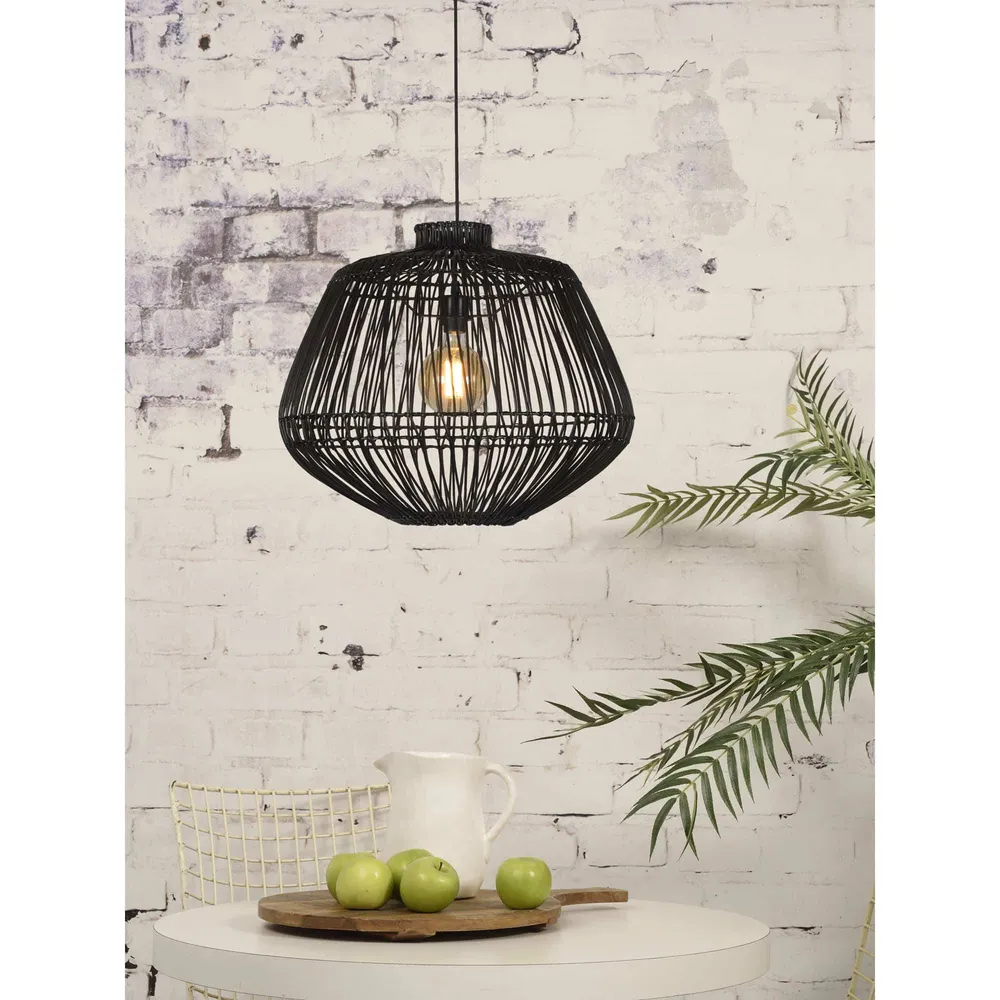 GOOD&MOJO hanglamp Madagascar - zwart - Ø60cm GOOD & MOJO