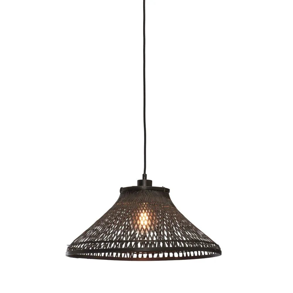 GOOD&MOJO hanglamp Tahiti - zwart - Ø45cm GOOD & MOJO