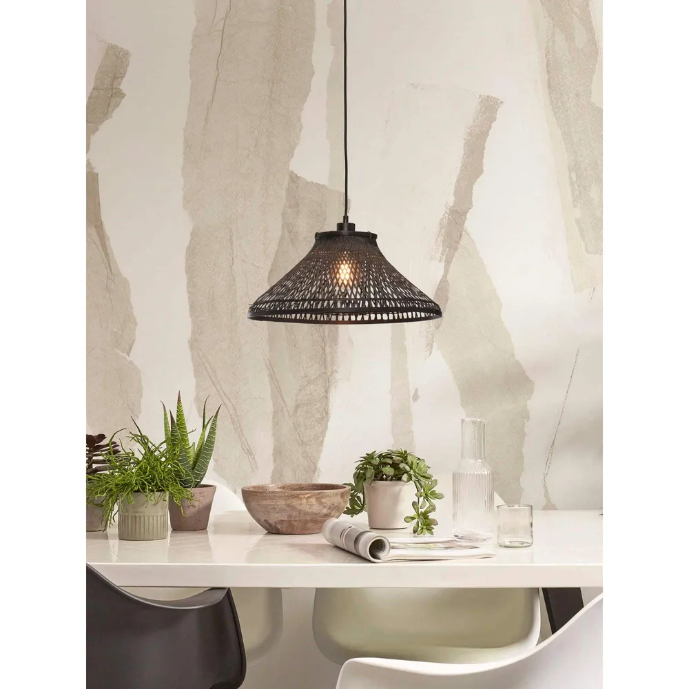 GOOD&MOJO hanglamp Tahiti - zwart - Ø45cm GOOD & MOJO