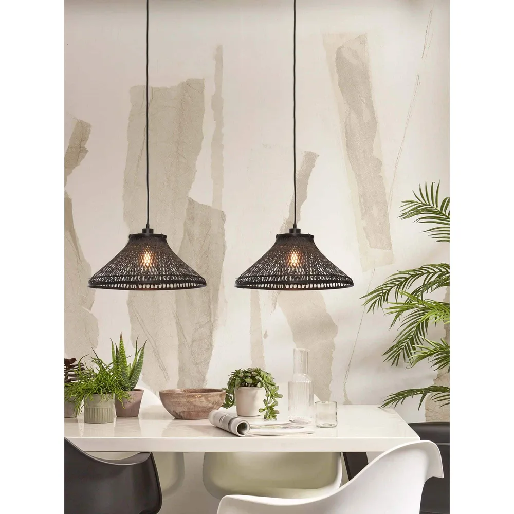 GOOD&MOJO hanglamp Tahiti - zwart - Ø45cm GOOD & MOJO