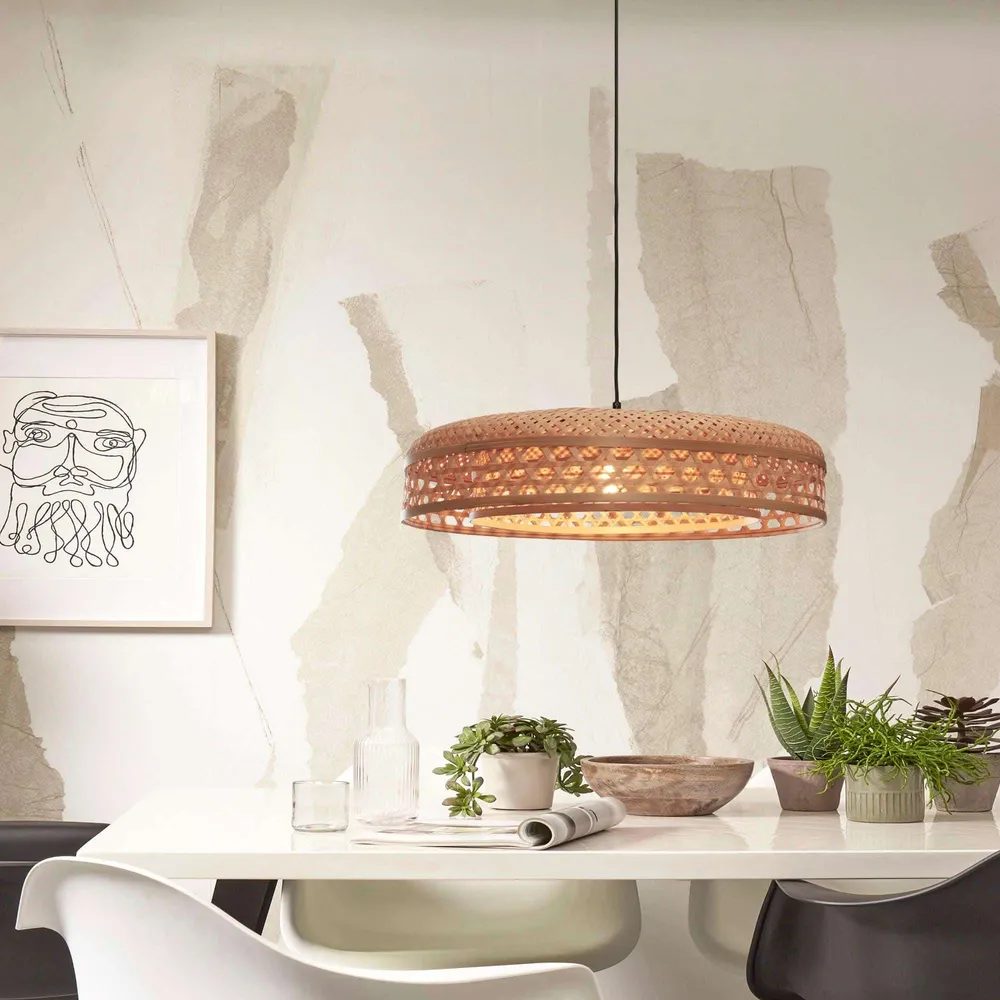 GOOD&MOJO hanglamp Ubud - bruin - Ø60cm GOOD & MOJO