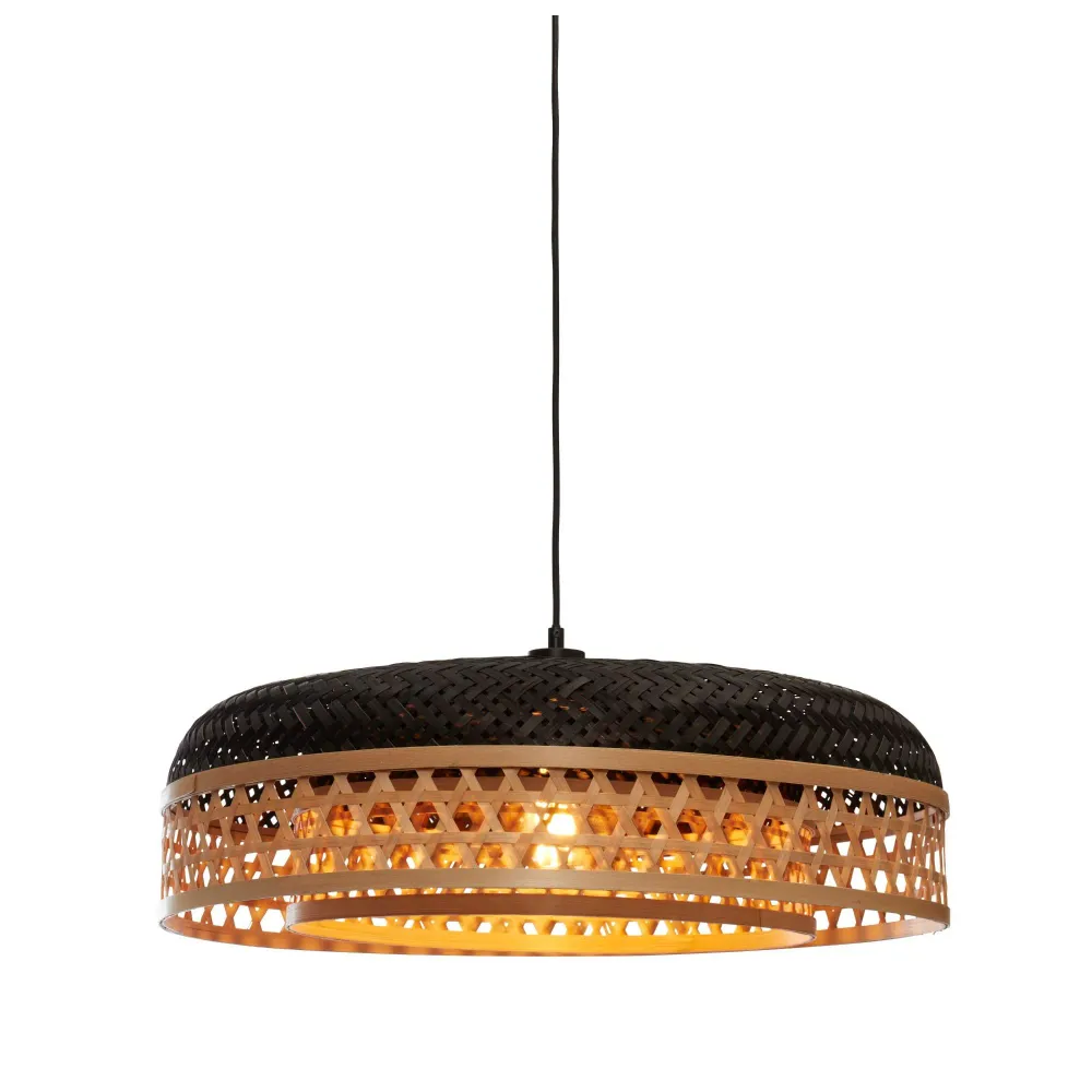 GOOD&MOJO hanglamp Ubud - zwart - Ø60cm GOOD & MOJO