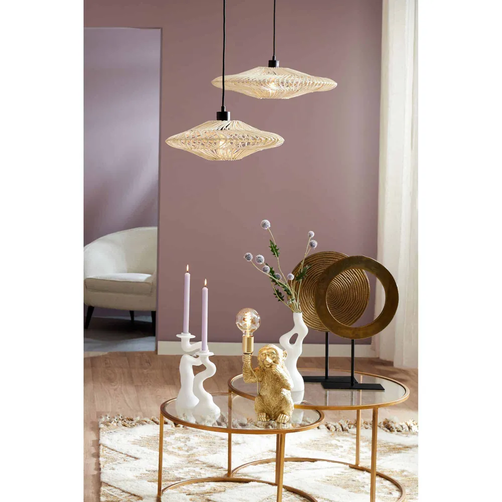 GOOD&MOJO hanglamp Zanzibar - wit - Ø40cm GOOD & MOJO