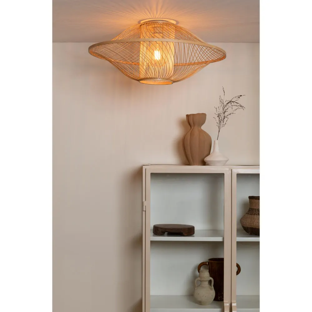 GOOD&MOJO plafonniere MAUI - bruin - Ø70cm GOOD & MOJO