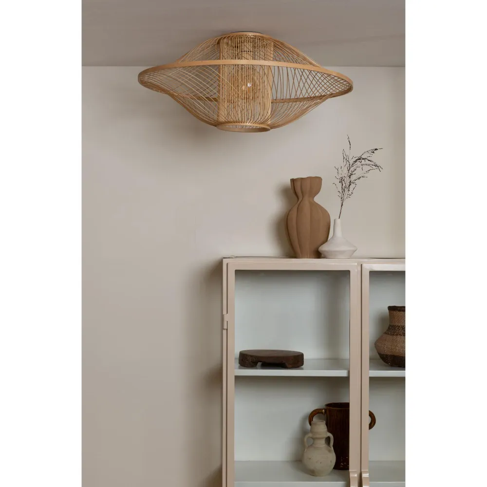 GOOD&MOJO plafonniere MAUI - bruin - Ø70cm GOOD & MOJO