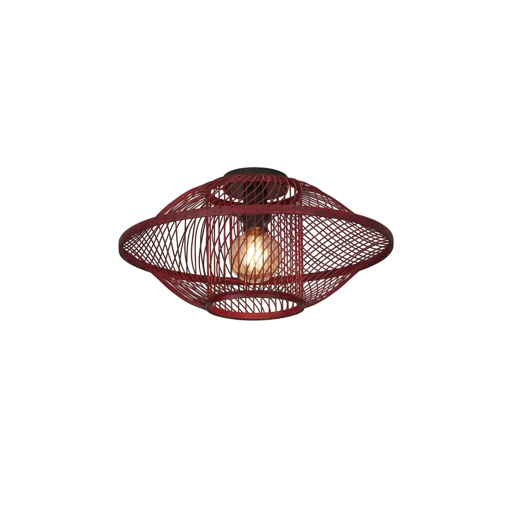 GOOD&MOJO plafonniere MAUI - rood - Ø50cm GOOD & MOJO
