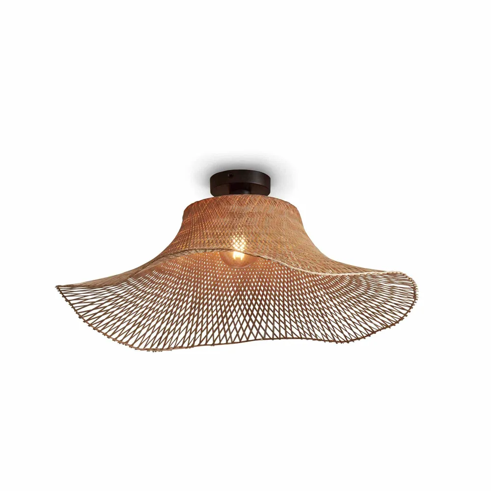 GOOD&MOJO plafonnière Ibiza - bruin - Ø65cm GOOD & MOJO