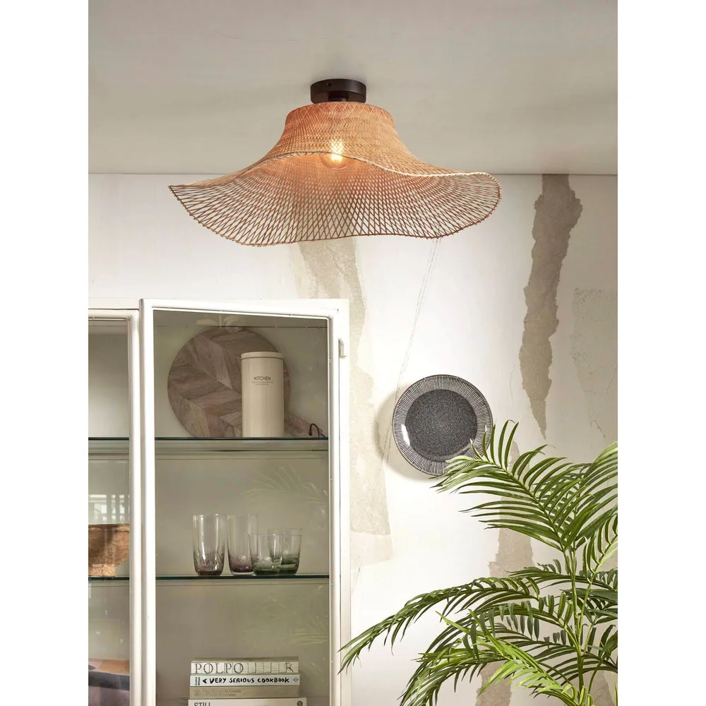 GOOD&MOJO plafonnière Ibiza - bruin - Ø65cm GOOD & MOJO