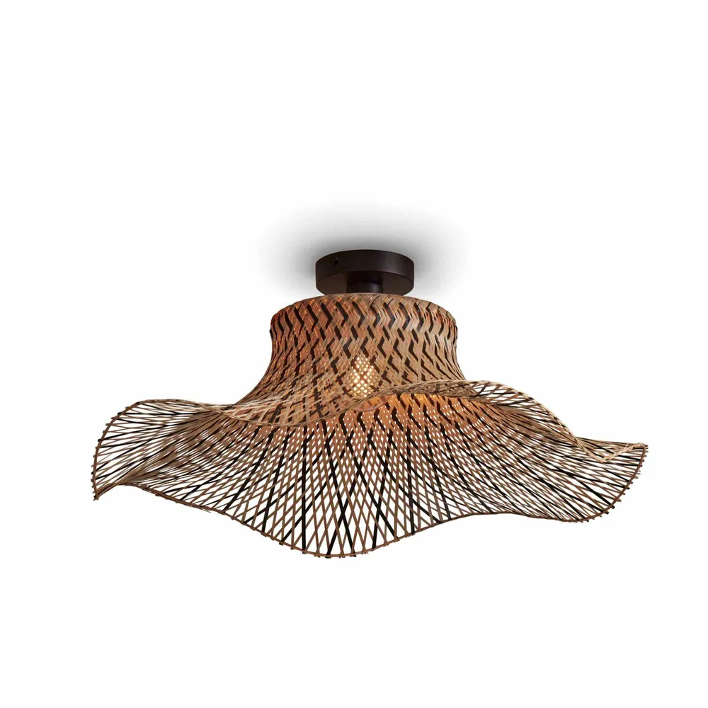 GOOD&MOJO plafonnière Ibiza - zwart - Ø65cm GOOD & MOJO