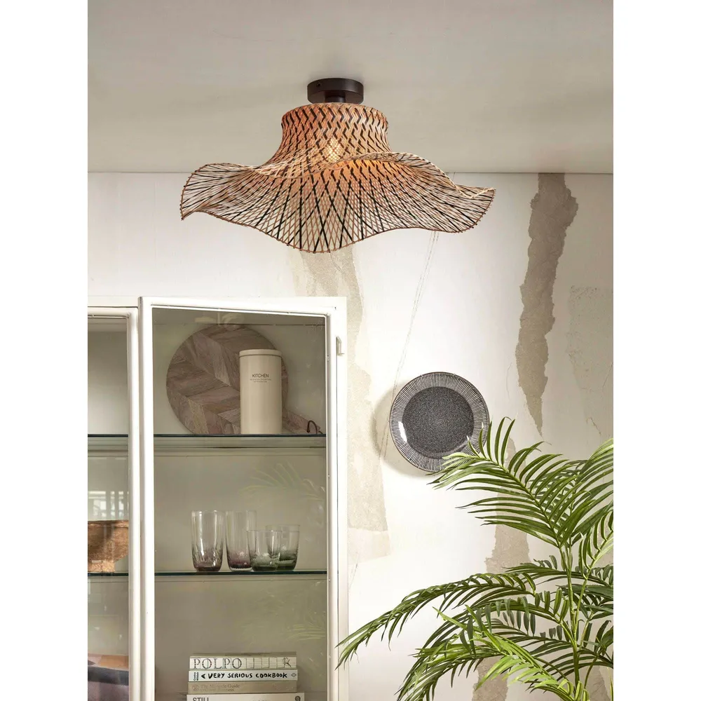 GOOD&MOJO plafonnière Ibiza - zwart - Ø65cm GOOD & MOJO