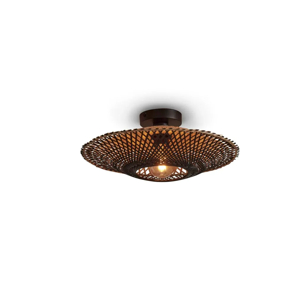GOOD&MOJO plafonnière Kalimantan - zwart - Ø44cm GOOD & MOJO
