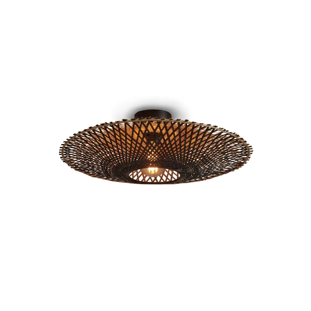 GOOD&MOJO plafonnière Kalimantan - zwart - Ø60cm GOOD & MOJO