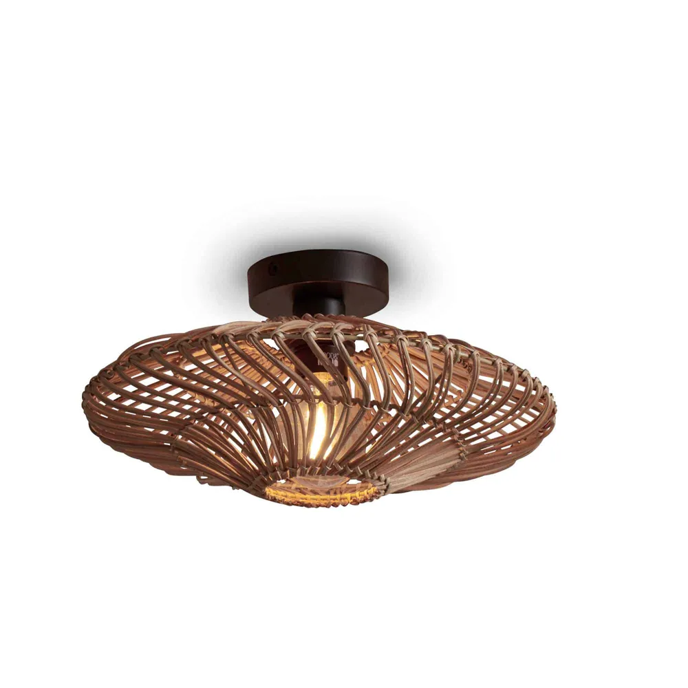 GOOD&MOJO plafonnière Zanzibar - bruin - Ø40cm GOOD & MOJO