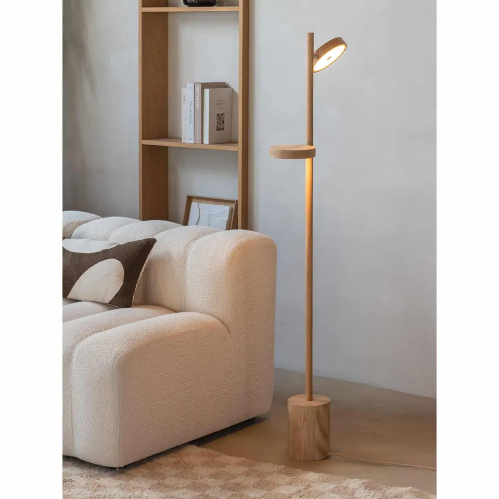 GOOD&MOJO vloerlamp Okinawa - naturel - Ø40cm GOOD & MOJO