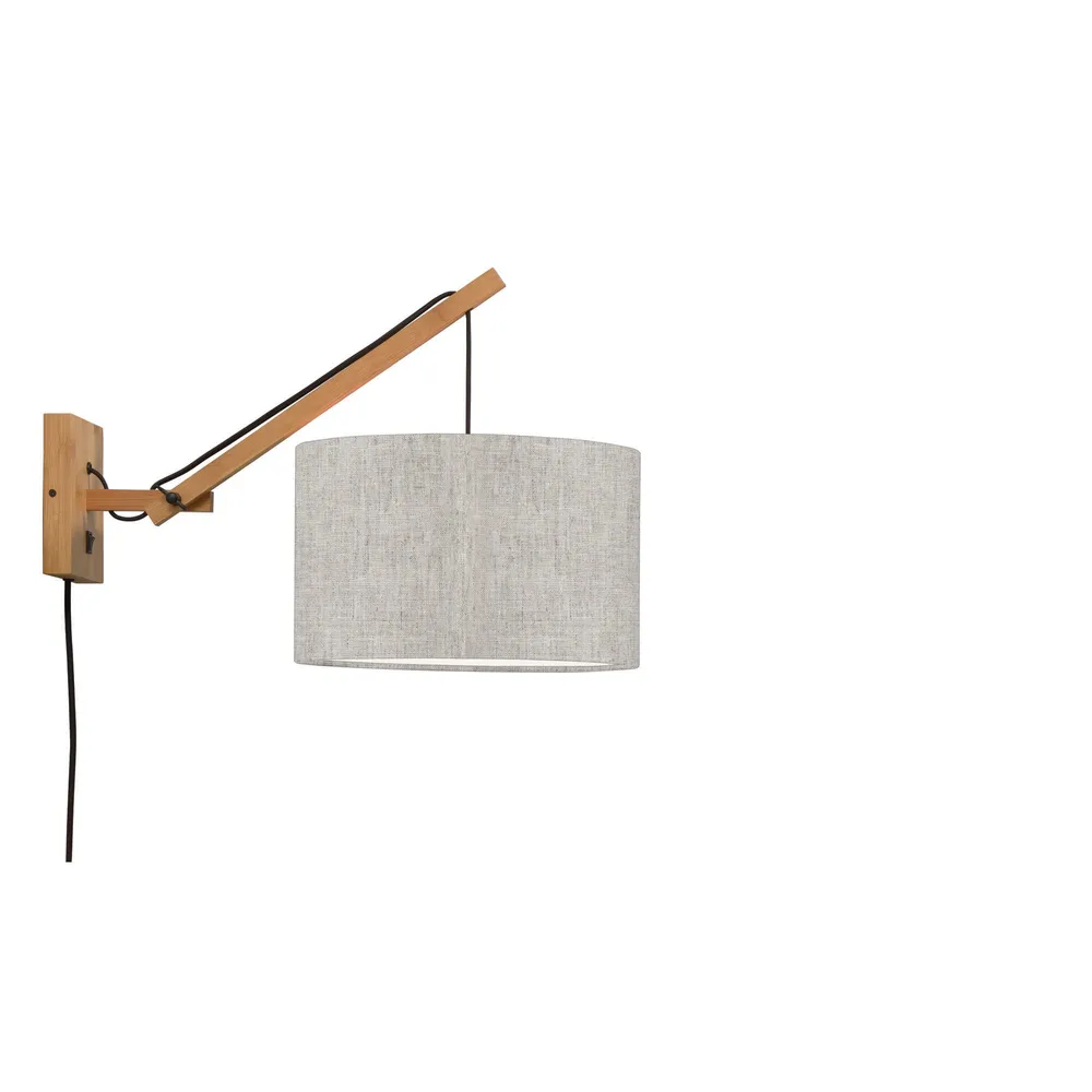 GOOD&MOJO wandlamp Andes - bruin - Ø32cm GOOD & MOJO