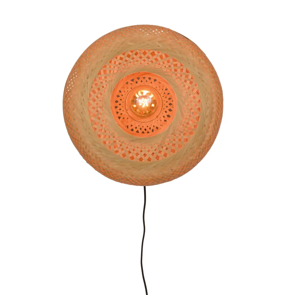 GOOD&MOJO wandlamp Andes - bruin - Ø40cm GOOD & MOJO
