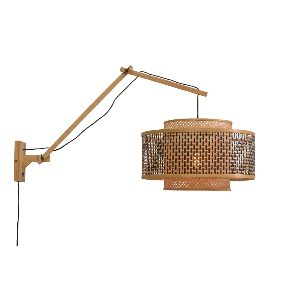 GOOD&MOJO wandlamp Andes - bruin - Ø50cm GOOD & MOJO