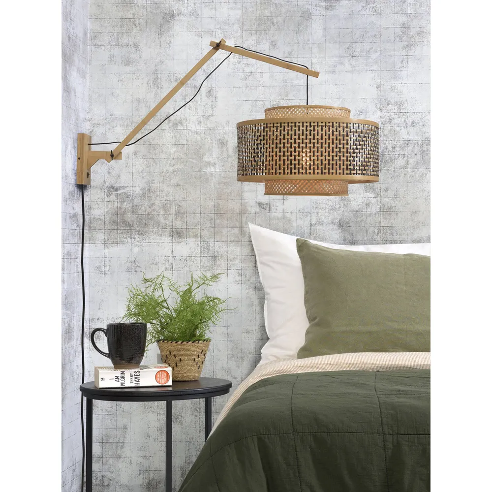 GOOD&MOJO wandlamp Andes - bruin - Ø50cm GOOD & MOJO