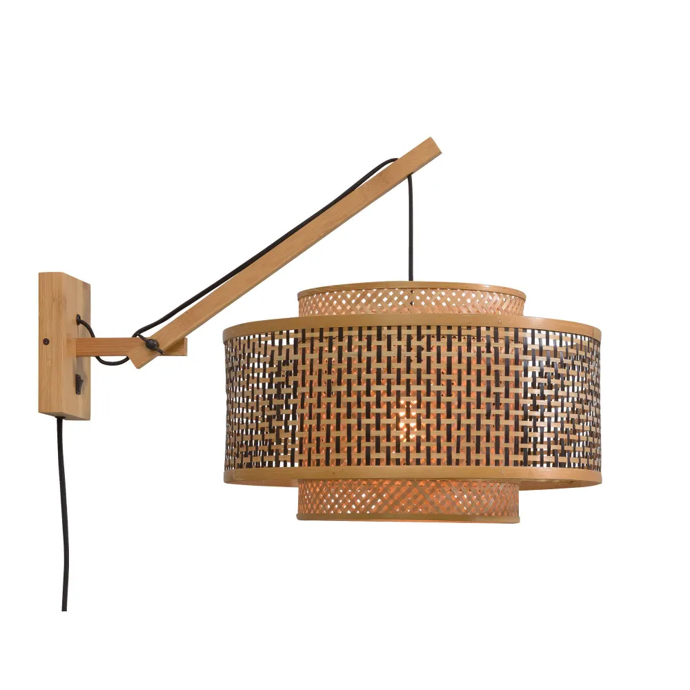 GOOD&MOJO wandlamp Andes - bruin - Ø50cm GOOD & MOJO